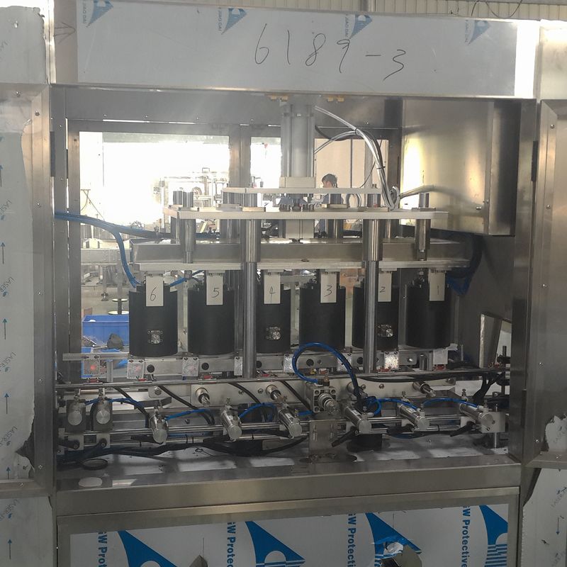 Εργαστήριο συσκευασίας πλαστικών υλών υψηλής ταχύτητας για 6 κεφαλές γυάλινων δοχείων
