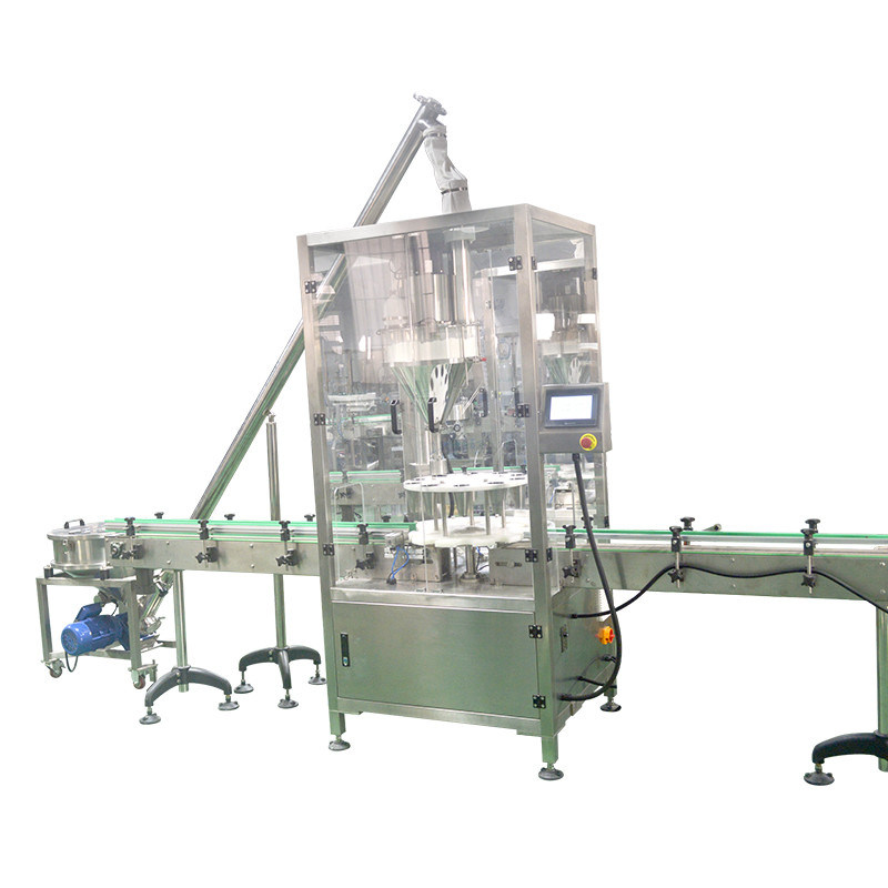 320 KG Κεντρικά εξαρτήματα PLC εξοπλισμός πλήρωσης φιαλών σκόνης για αυτόματη παραγωγή