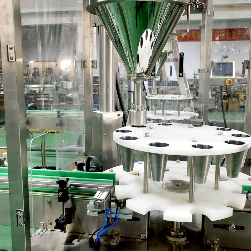 320 KG Κεντρικά εξαρτήματα PLC εξοπλισμός πλήρωσης φιαλών σκόνης για αυτόματη παραγωγή