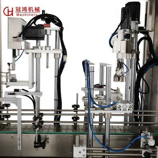 Αυτόματη μηχανή επικάλυψης με βίδα τύπου λαβής για φιαλίδιο πλαστικό κάλυμμα Μεταλλικό κάλυμμα εγγυημένο